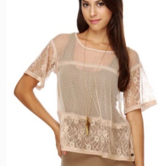 O’Neill Truly Blush Sheer Lace Top - Picture 2 of 5
